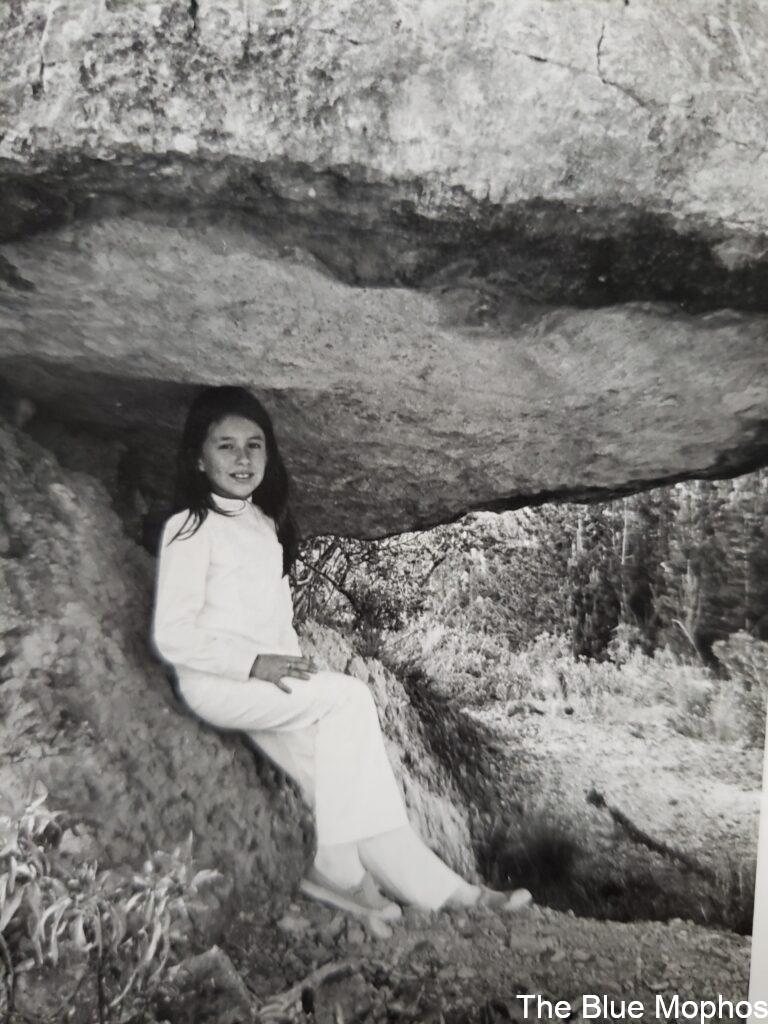 Maria Rosell as a young girl in the Andes